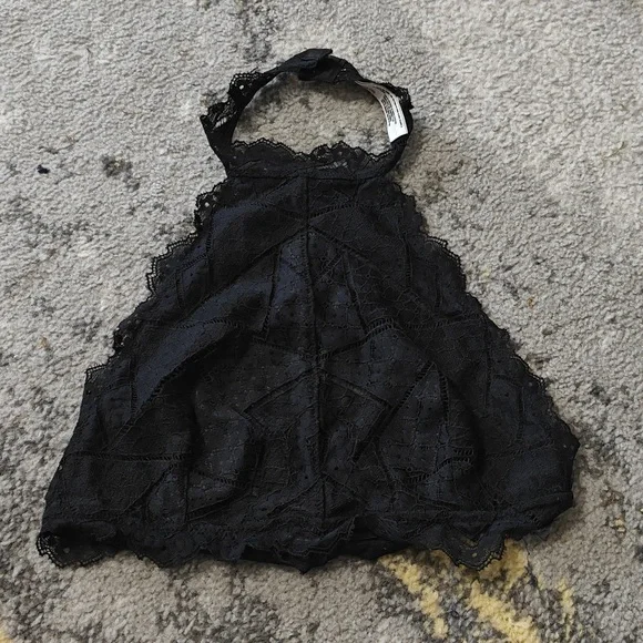 Intimately Free People Black Moonstruck High Neck Halter Bralette - Picture 10 of 12